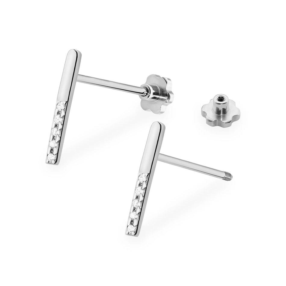 Zlaté náušnice s diamanty 0,05 ct