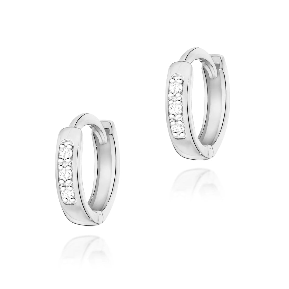 Zlaté náušnice s diamanty 0,087 ct