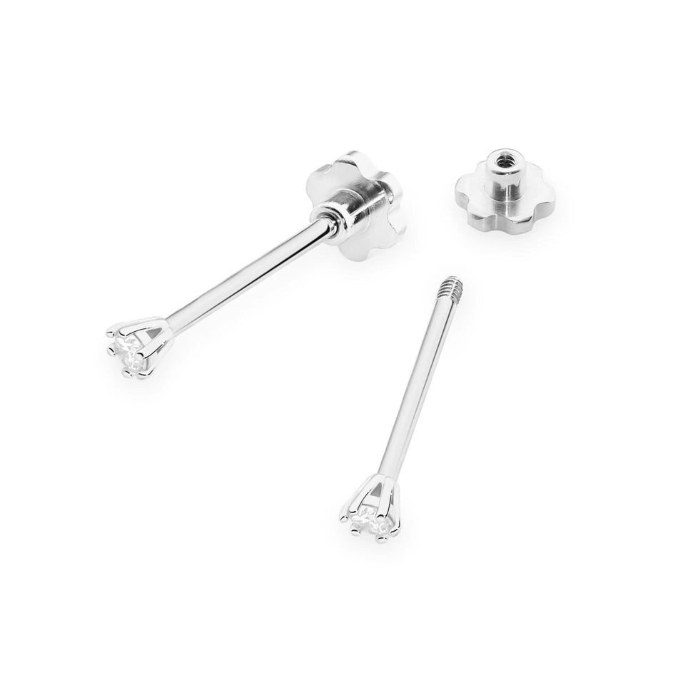 Zlaté náušnice s diamanty 0,04 ct