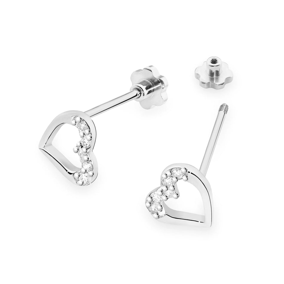 Zlaté náušnice s diamanty 0,086 ct