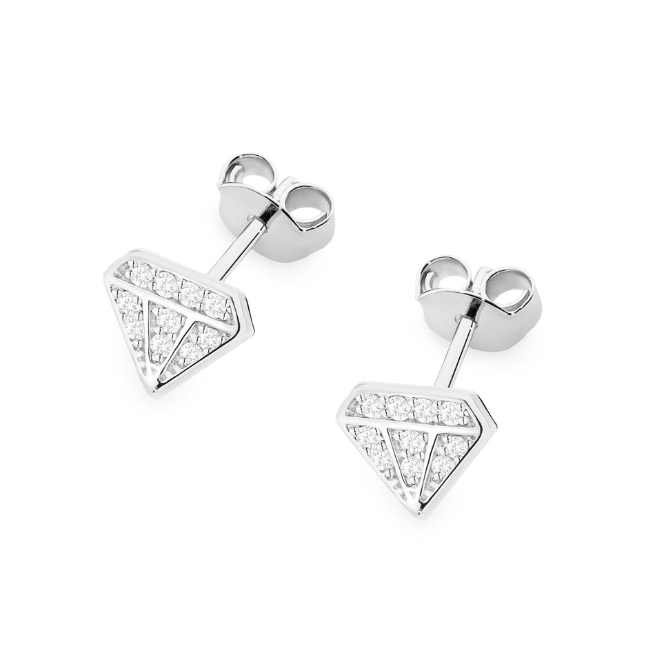 Gold Earrings with 0.10ct Diamonds