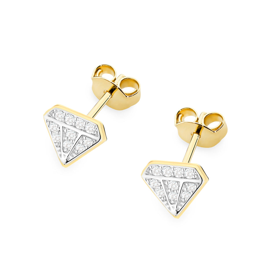 Gold Earrings with 0.10ct Diamonds
