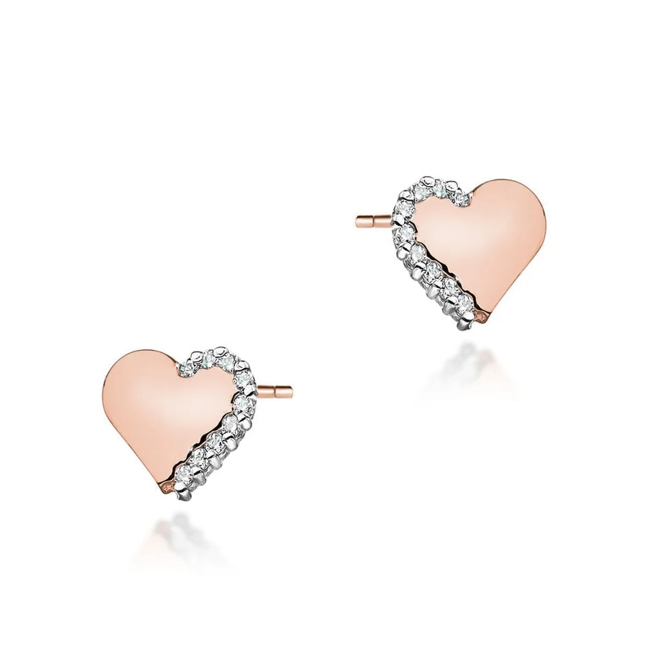 Gold Earrings with 0.10ct Diamonds