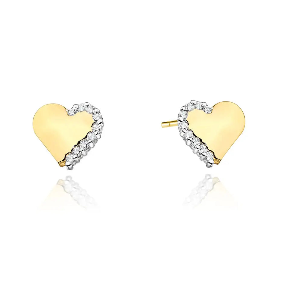 Gold Earrings with 0.10ct Diamonds