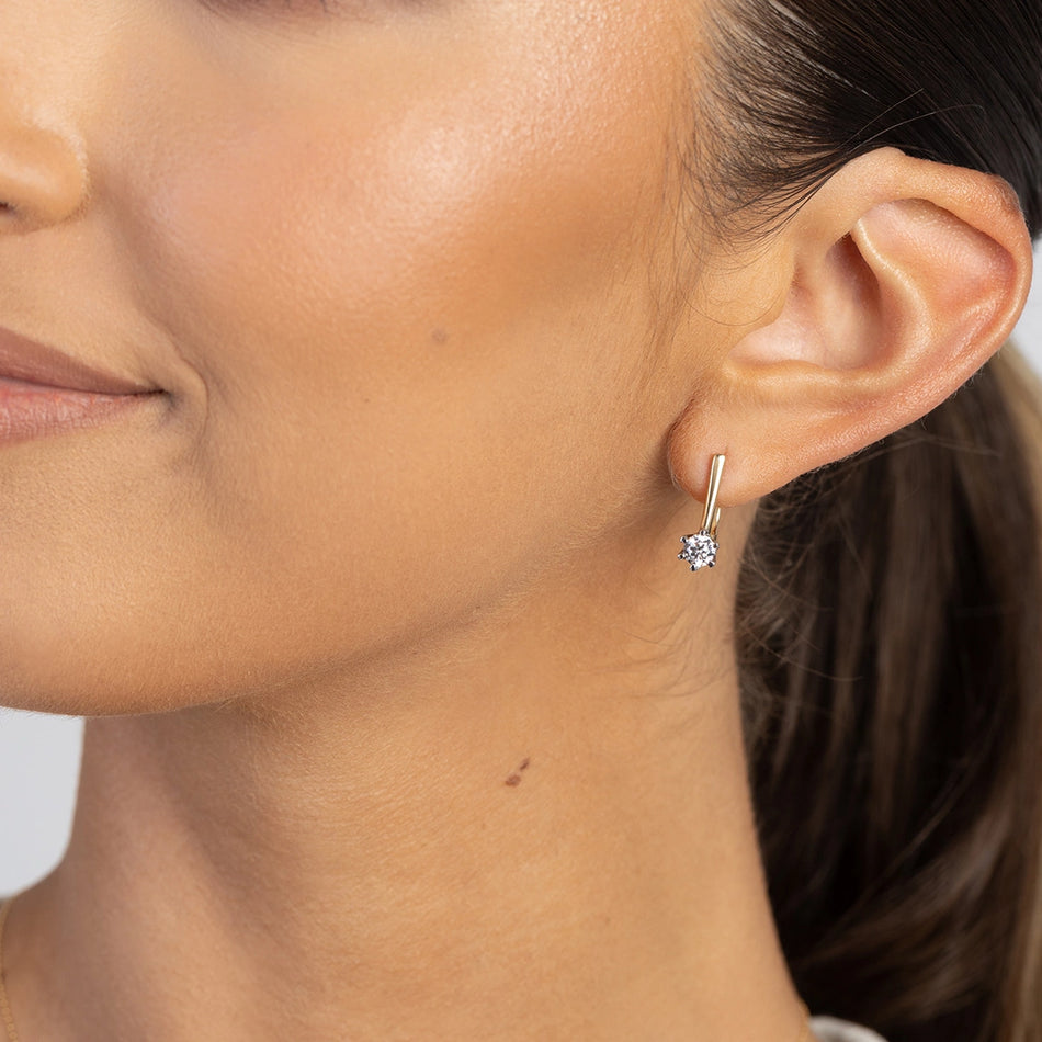 Gold Earrings with 0.30ct Diamonds