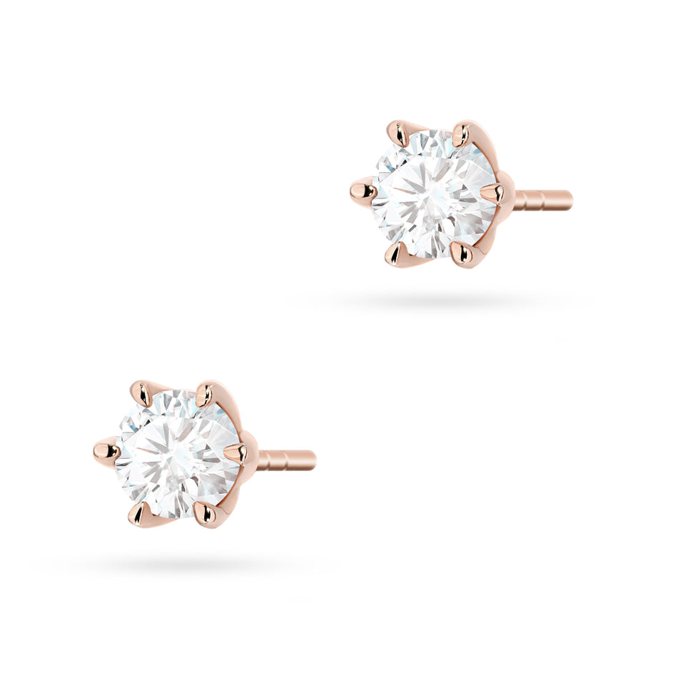 Gold Earrings with 2 x 0.40ct Diamonds