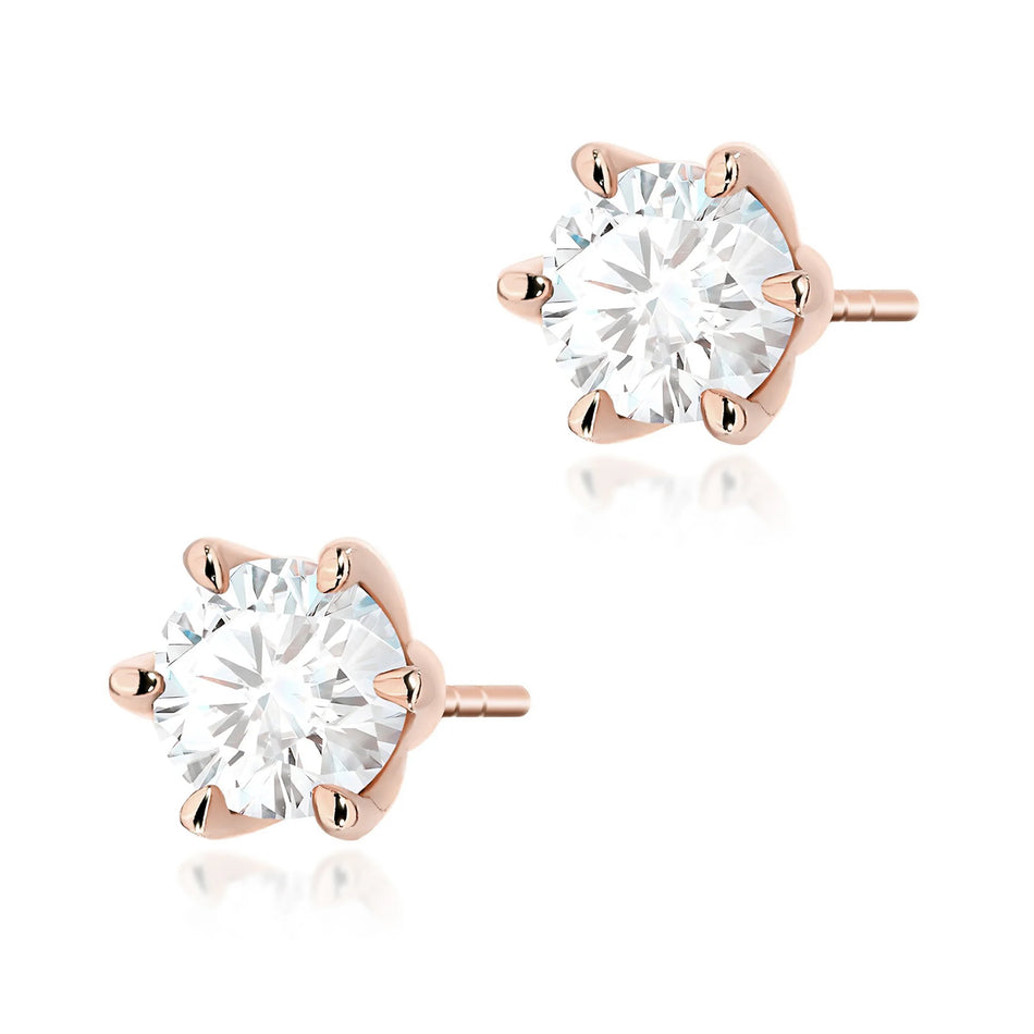 Gold Earrings with 1.00ct Diamonds