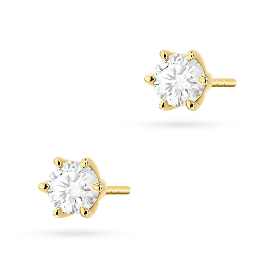 Gold Earrings with 2 x 0.40ct Diamonds