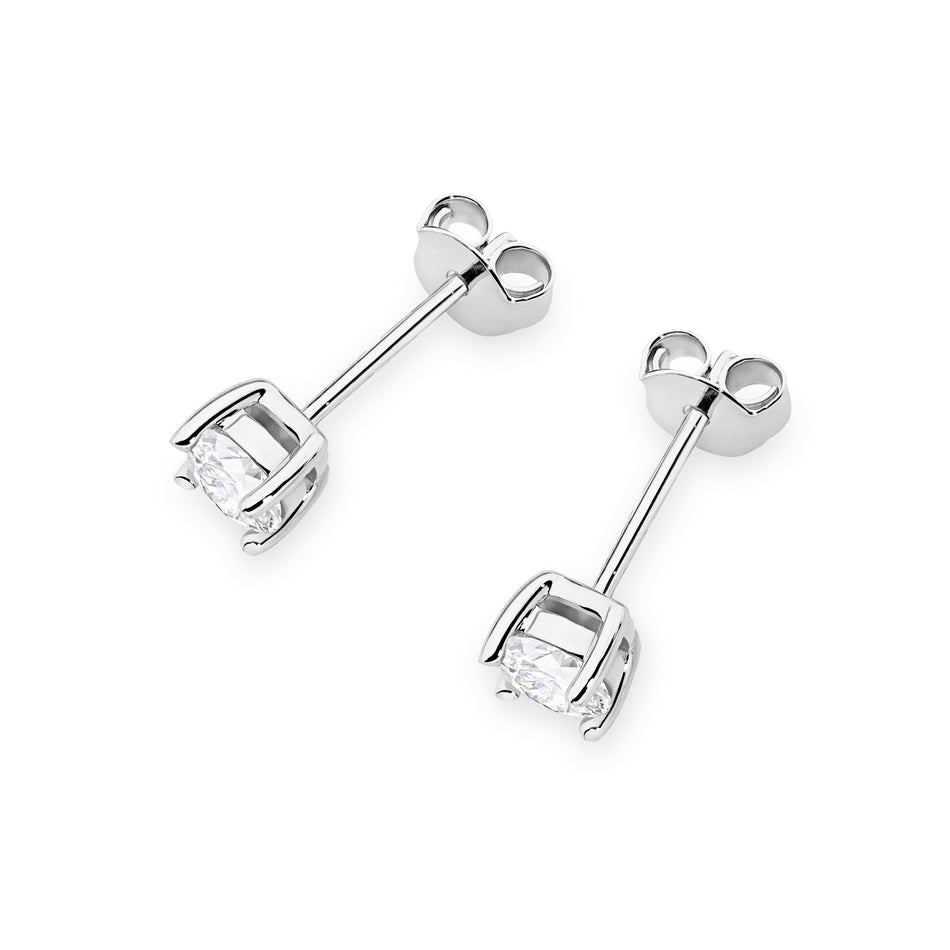 Zlaté náušnice se 2 x 0,50ct diamanty