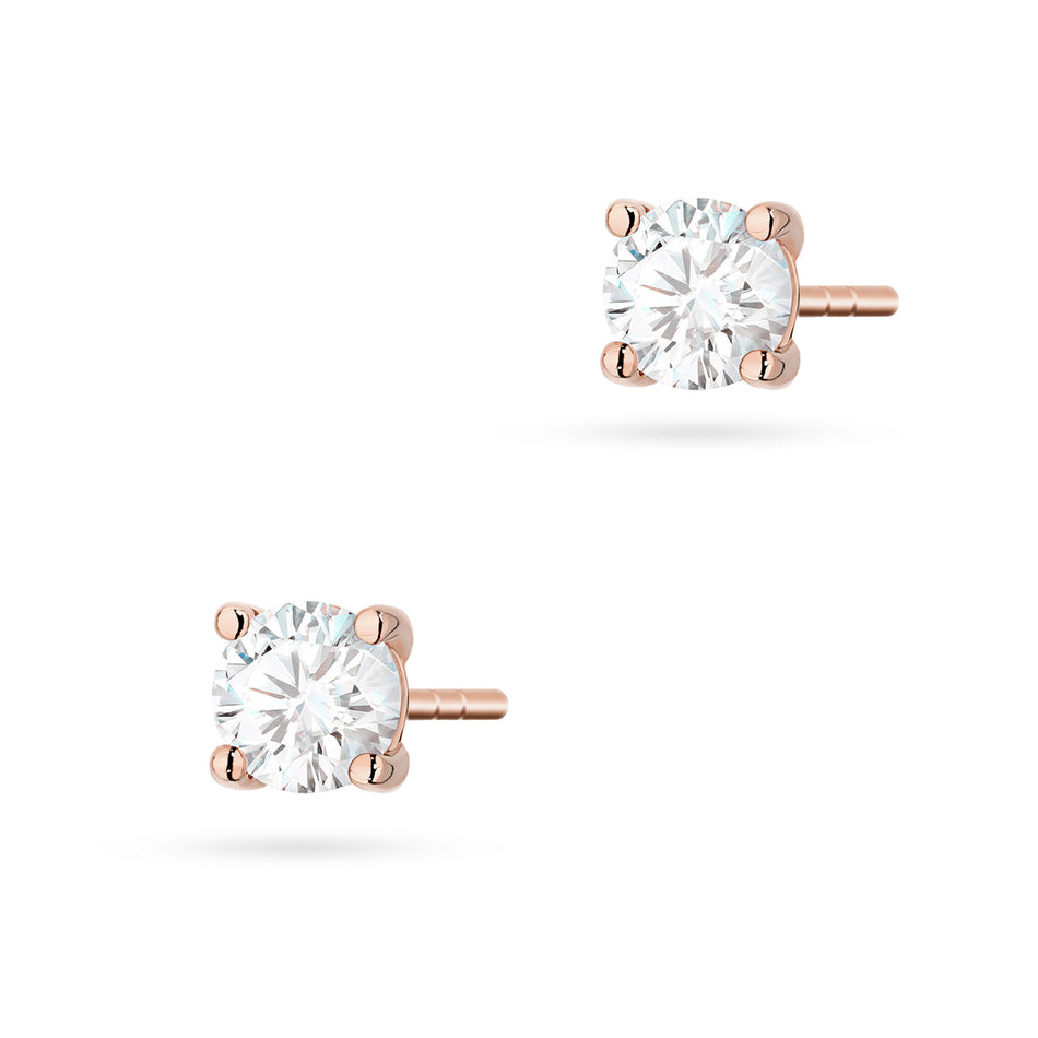 Gold Earrings with 2 x 0.40ct Diamonds