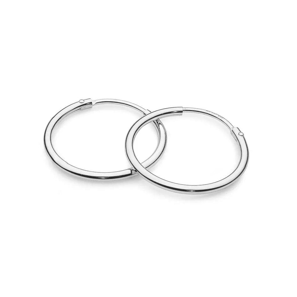 Stříbrný Kruhové zasouvací náušnice