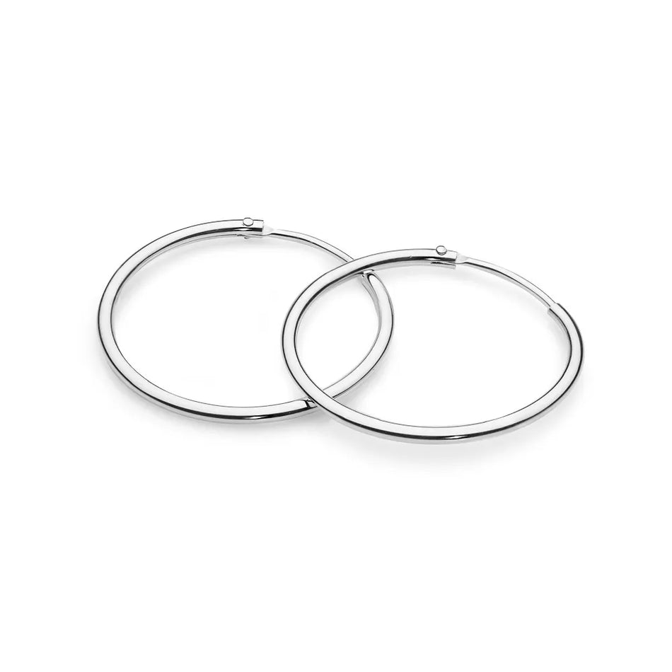 Stříbrný Kruhové zasouvací náušnice