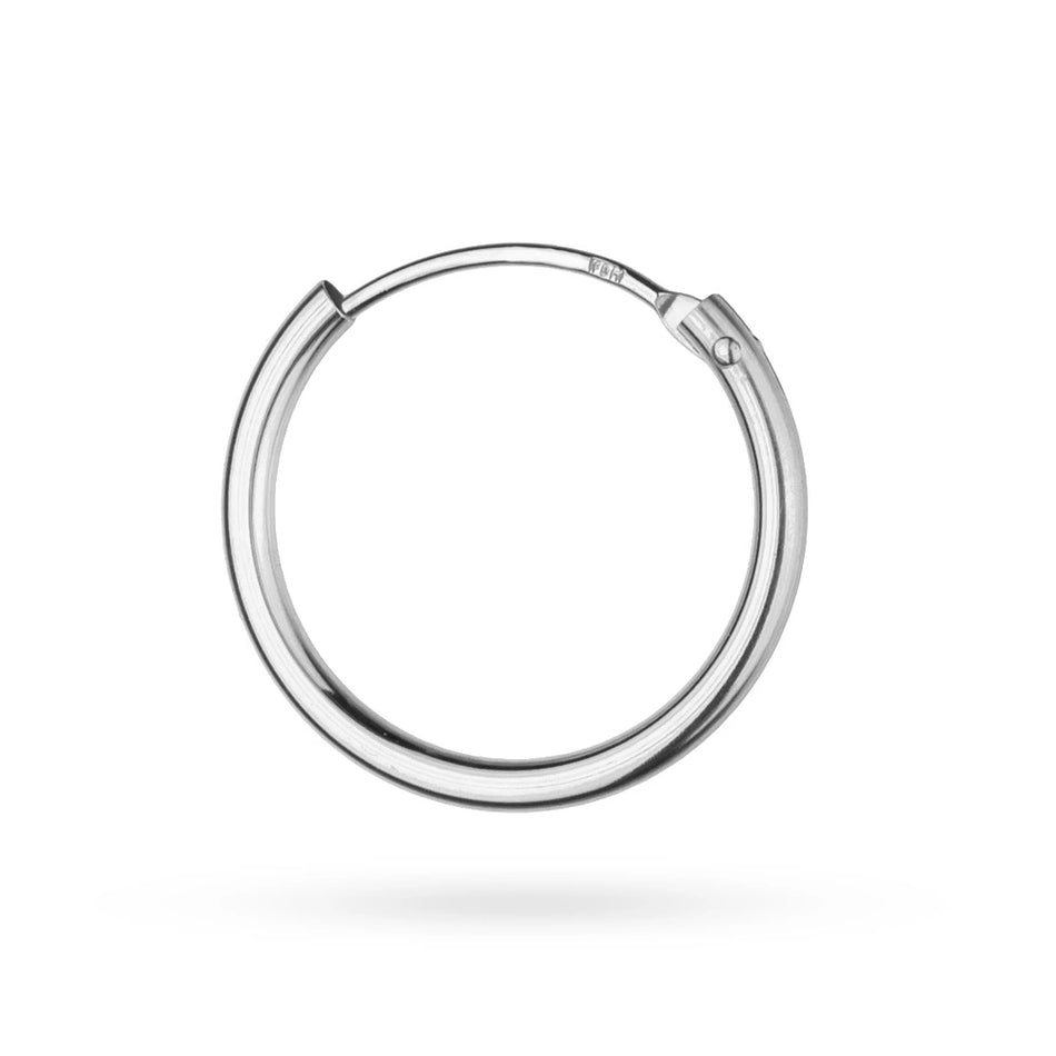 Jediný stříbrný kruhové zasouvací náušnice 9-15mm