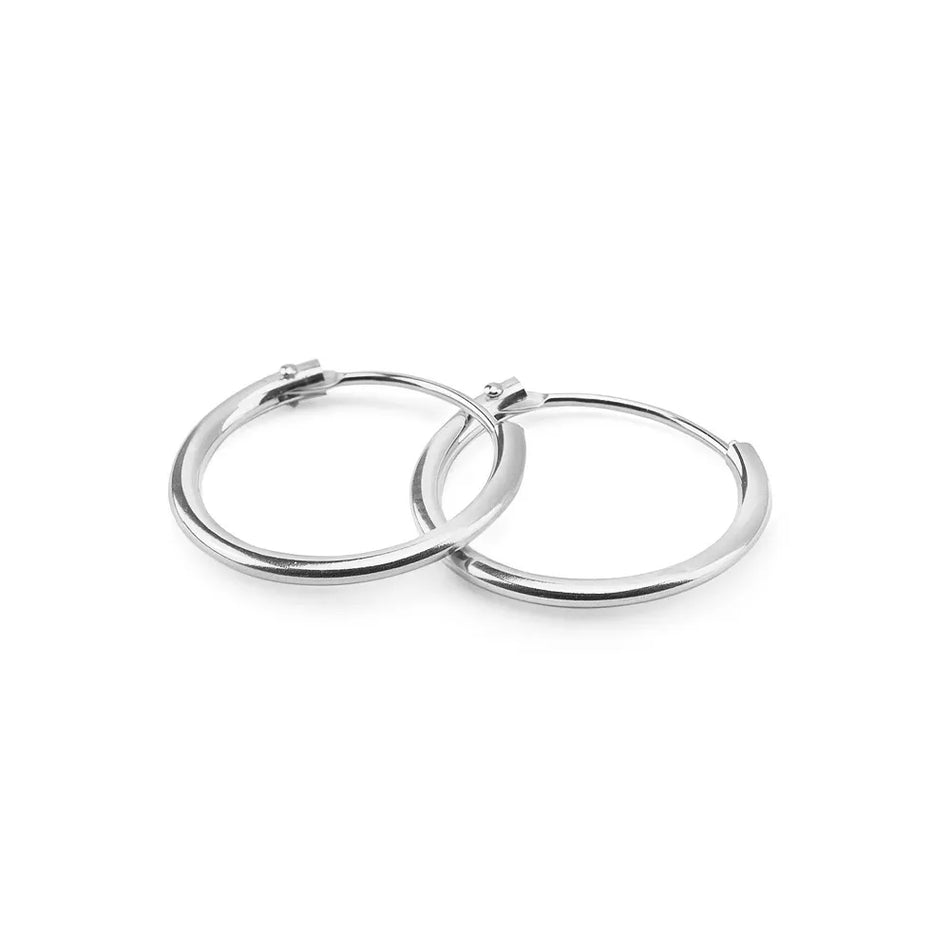 Stříbrný Kruhové zasouvací náušnice 10-15 mm