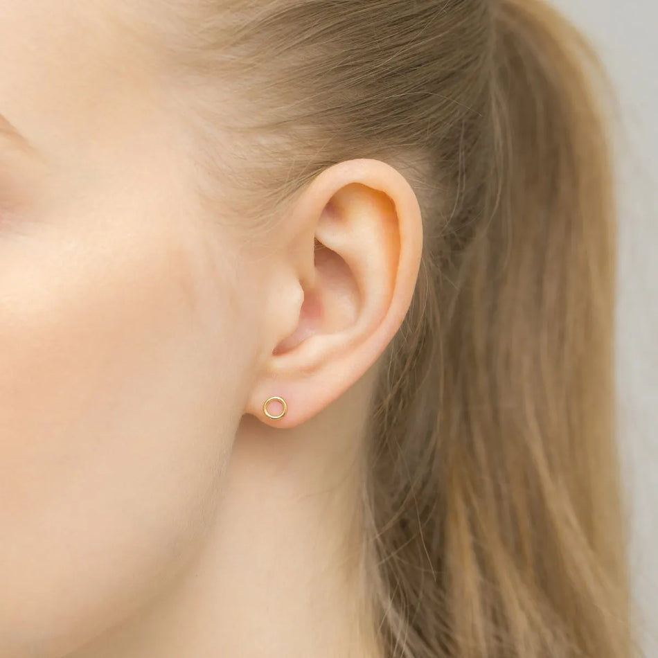 Pozlacené Stříbrné Puzeta Náušnice