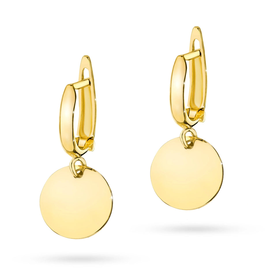 Zlaté Anglické zapínací náušnice geometrické