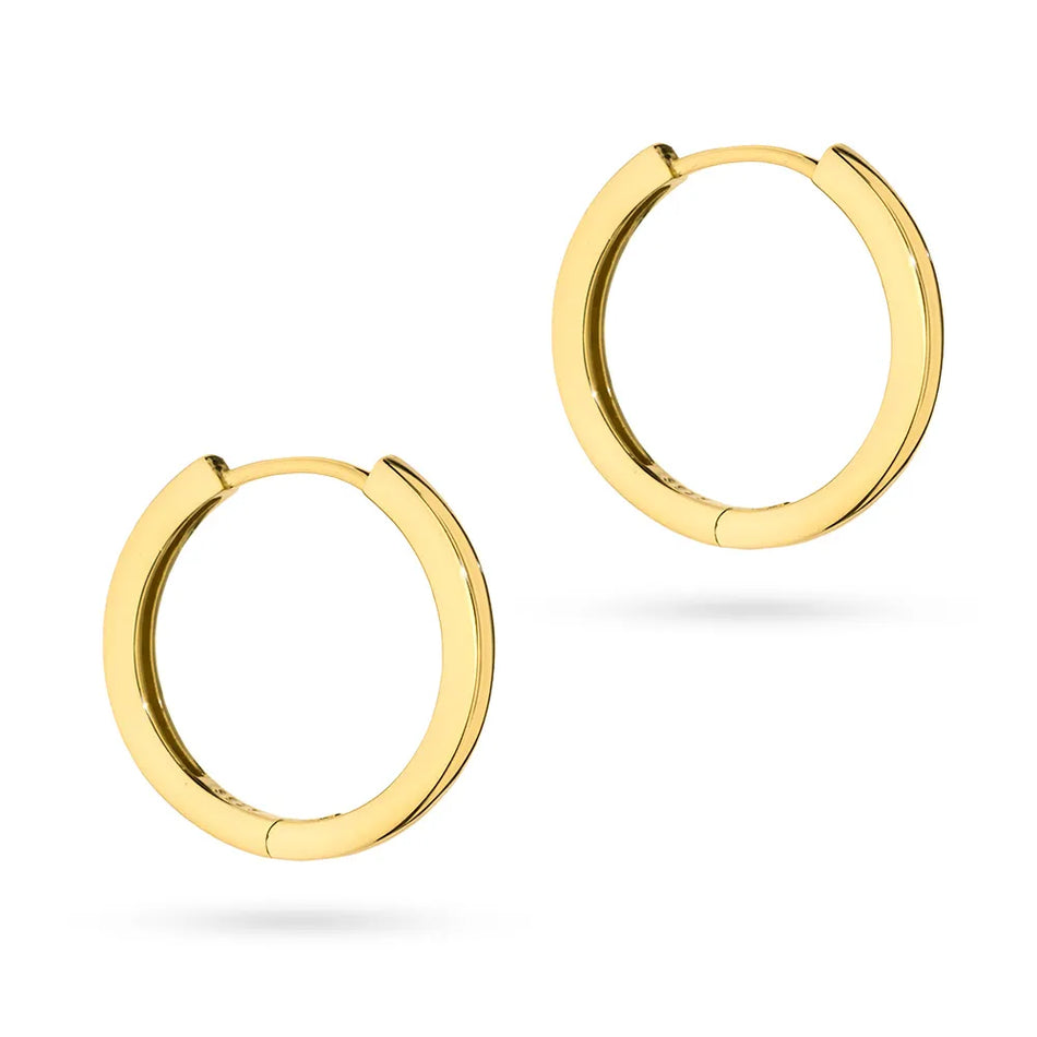 Pozlacené Stříbrné Kruhové zasouvací náušnice