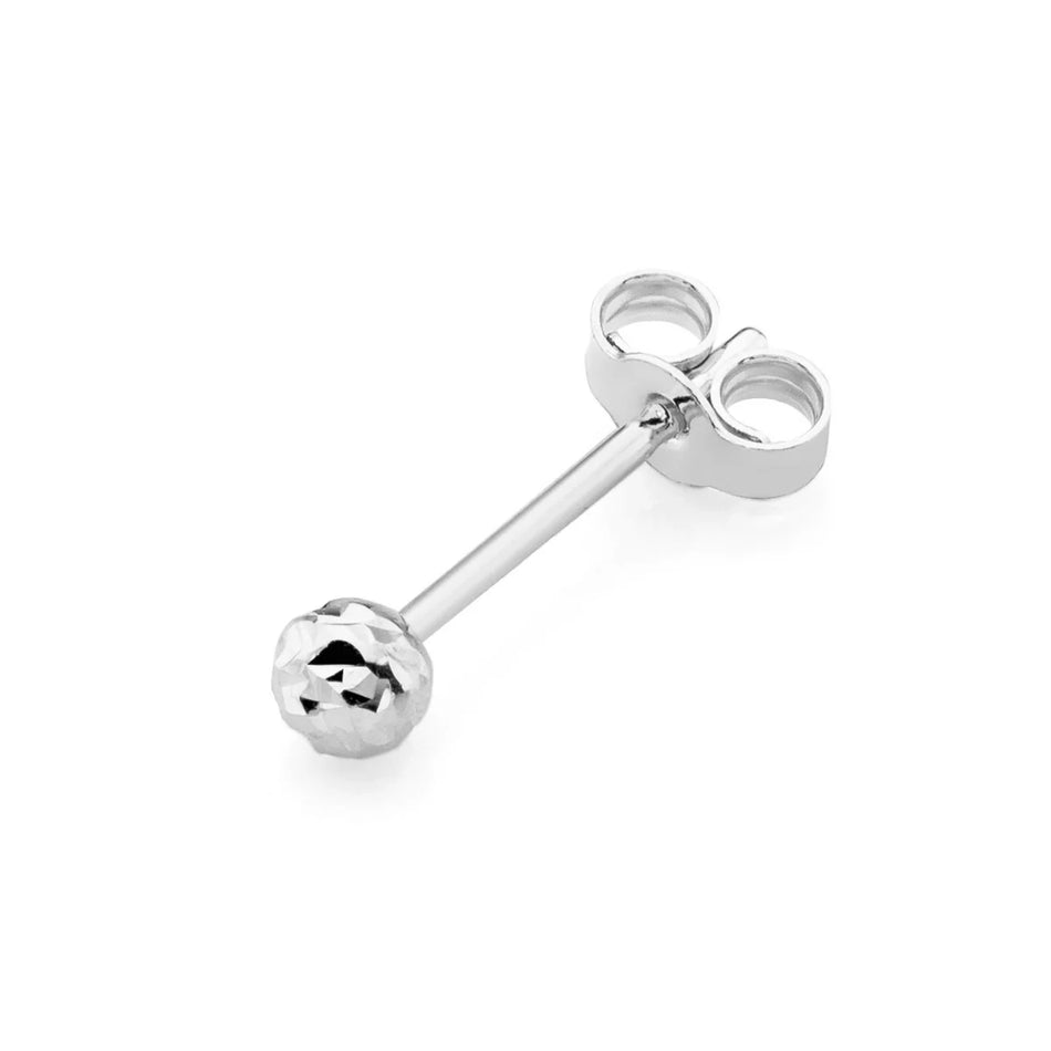 Zlatá jednopuzetová náušnice s korálkem 3-8mm