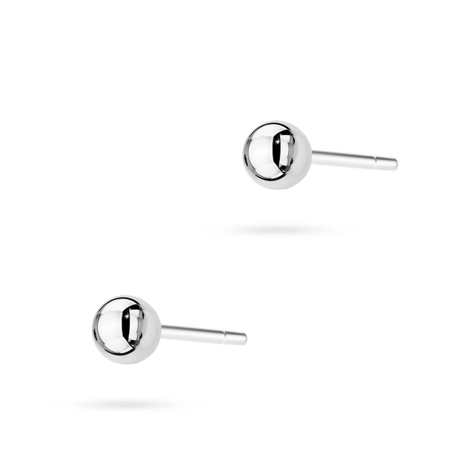 Silver Stud Beads Earrings 2-5mm