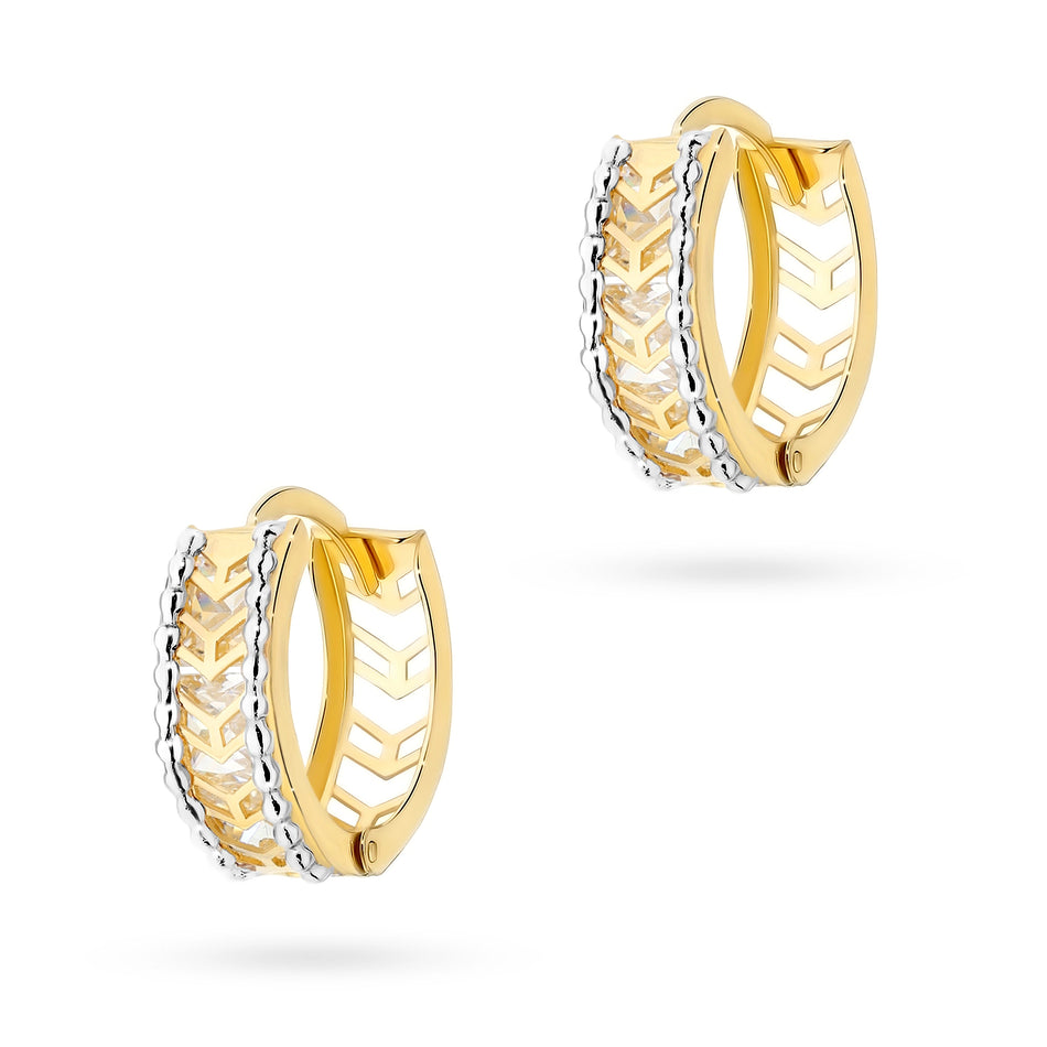 Gold English Clasp Earrings