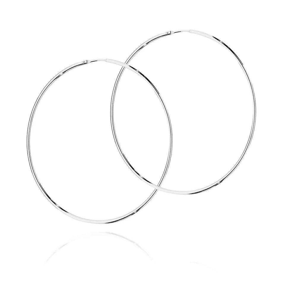 Stříbrný Kruhové zasouvací náušnice