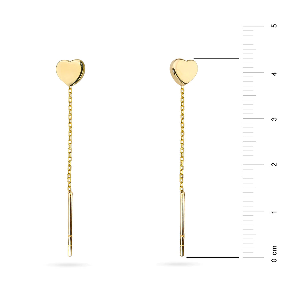 Zlaté provlékací náušnice