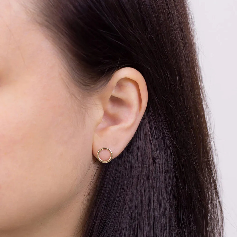 Zlaté puzetové náušnice