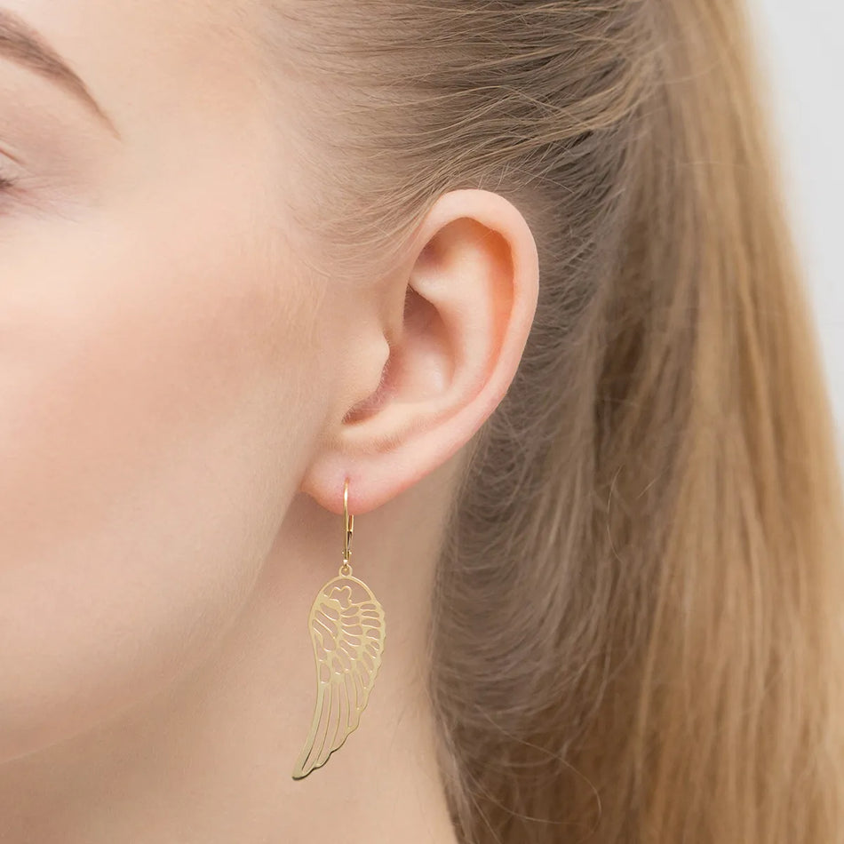 Gold English Clasp Earrings Boho