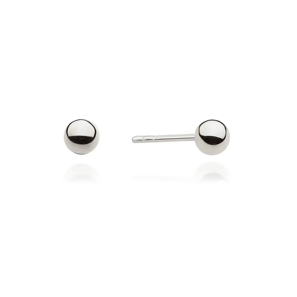 Classic Gold Stud Earrings Beads 3-8mm