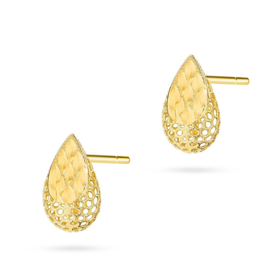 Gold Stud Earrings Drops