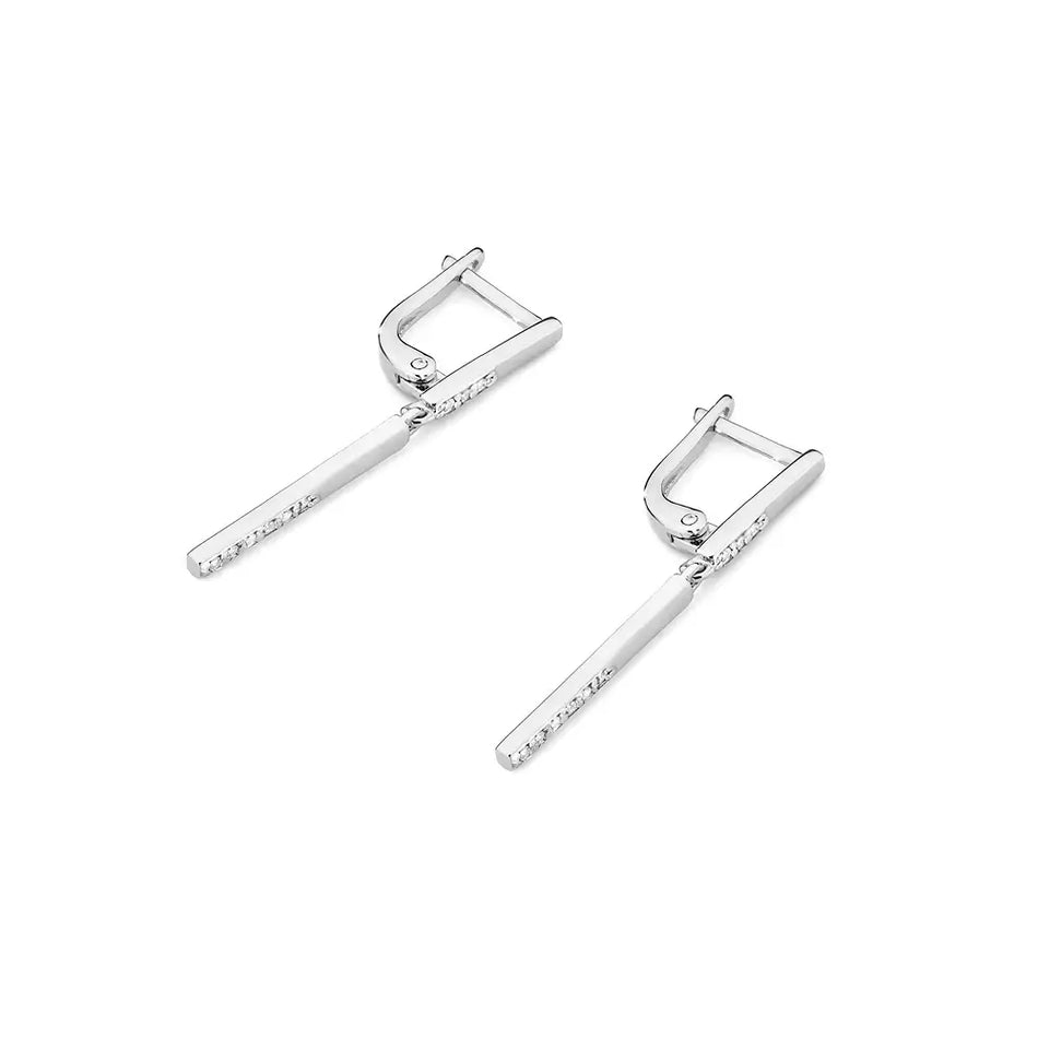 Gold Earrings with Diamonds