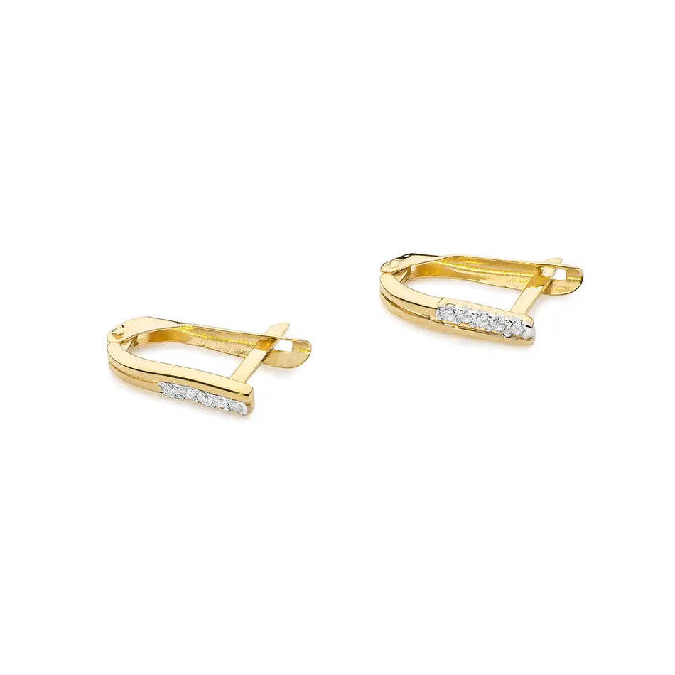 Gold Earrings with 0.15ct Diamonds