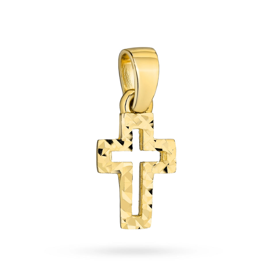 Gold Subtle Cross Pendant
