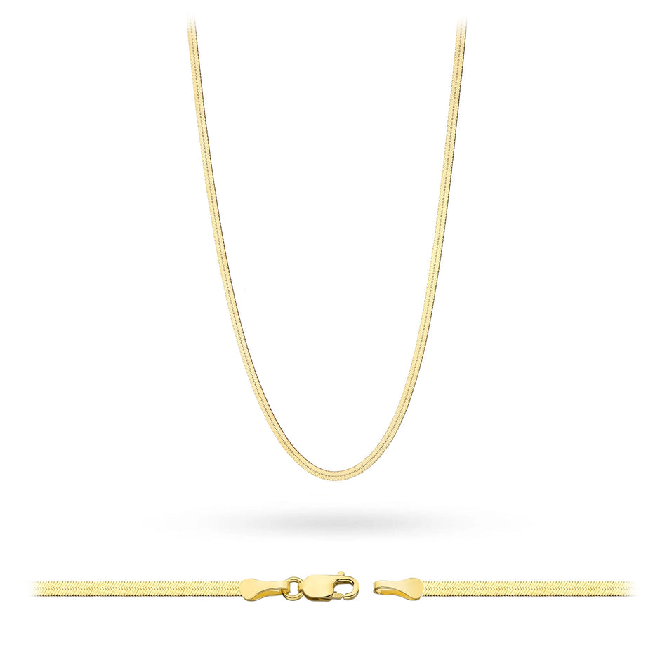 Gold Herringbone Chain 2.5mm