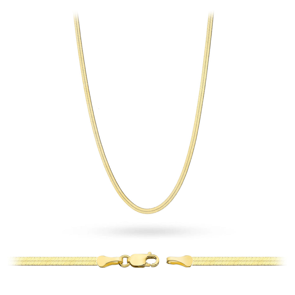 Gold Herringbone Chain 3.0mm