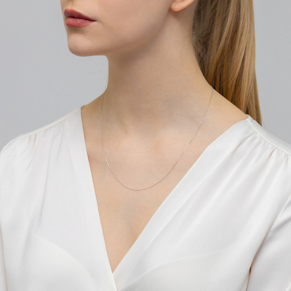 White Gold Anchor Chain 0.6mm