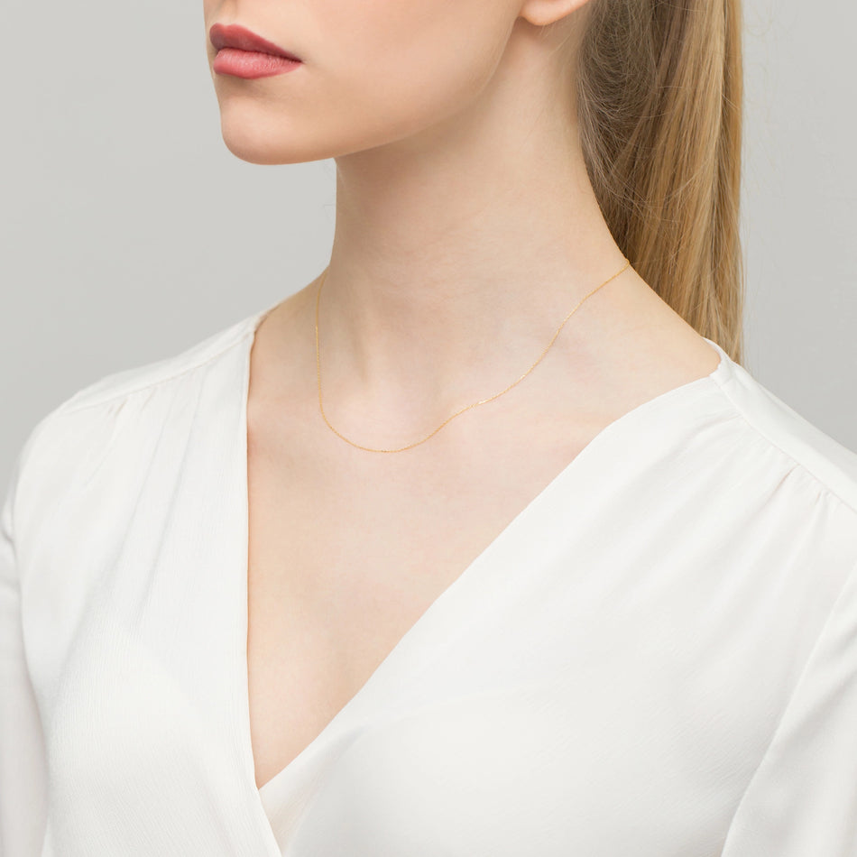 Gold-plated Silver Anchor Chain 1.0mm