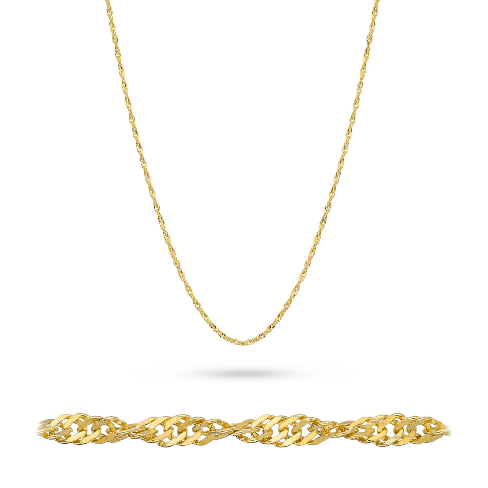 Gold-plated Silver Singapore Chain 1.5mm