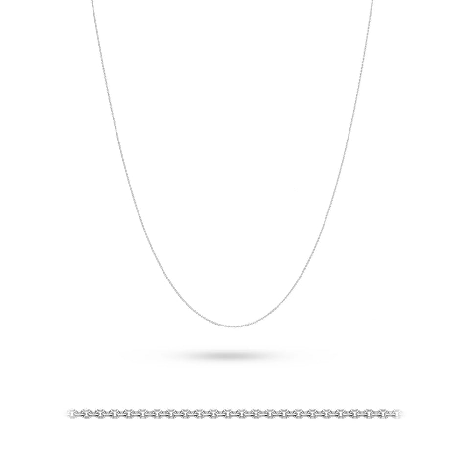 White Gold Anchor Chain 0.8mm