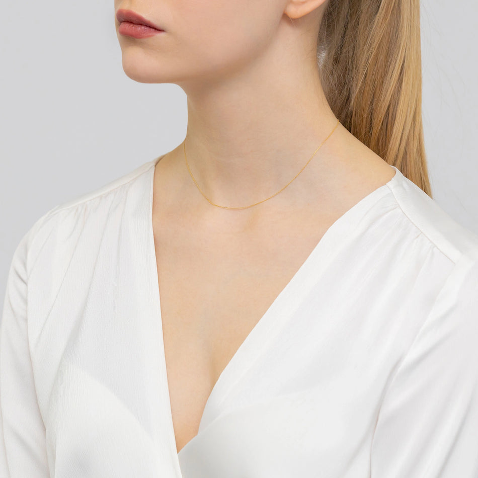 Gold Anchor Chain 0.6mm