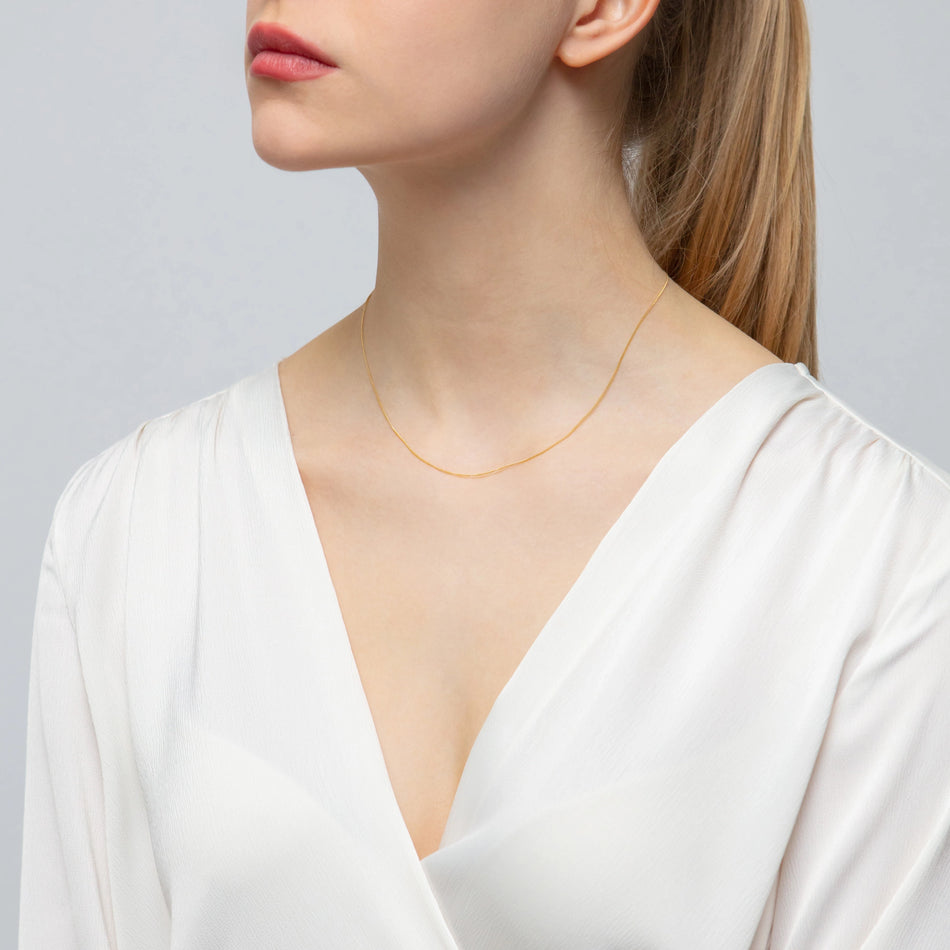 Gold Curb Chain 0.8mm