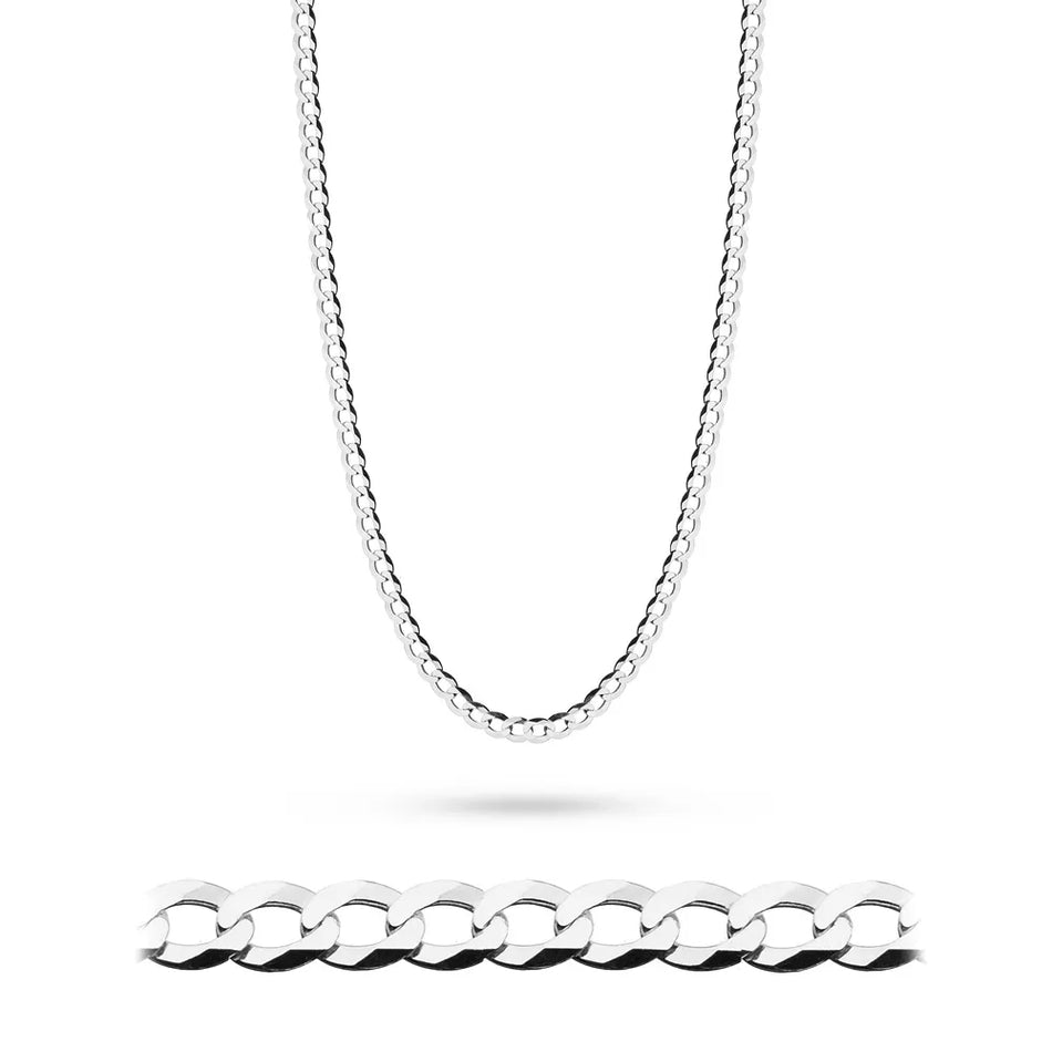 Men's Silver Curb Chain 4.6mm