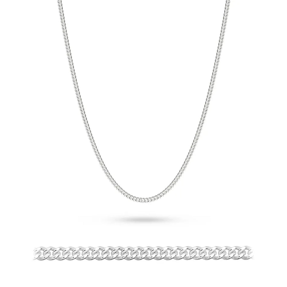 Men's Silver Curb Chain 1.8mm