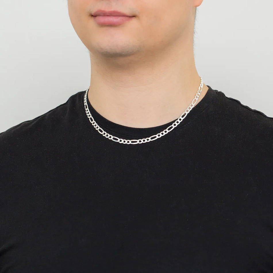 Pánský stříbrný Figaro řetízek 5.0mm