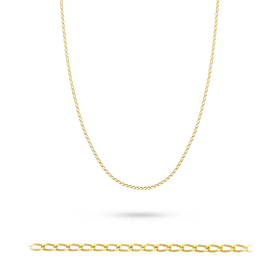 Gold Curb Chain 0.7mm