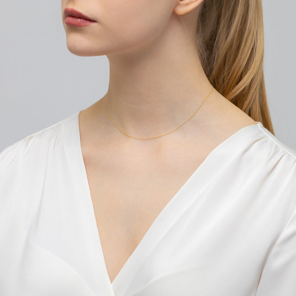 Gold Curb Chain 0.7mm