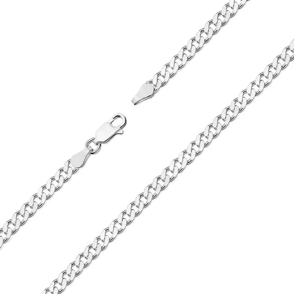 Men's Silver Curb Chain 3.4mm