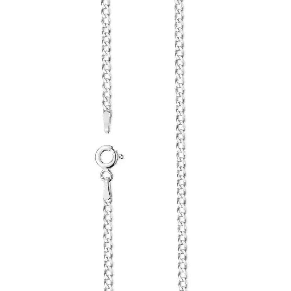 Men's Silver Curb Chain 2.2mm