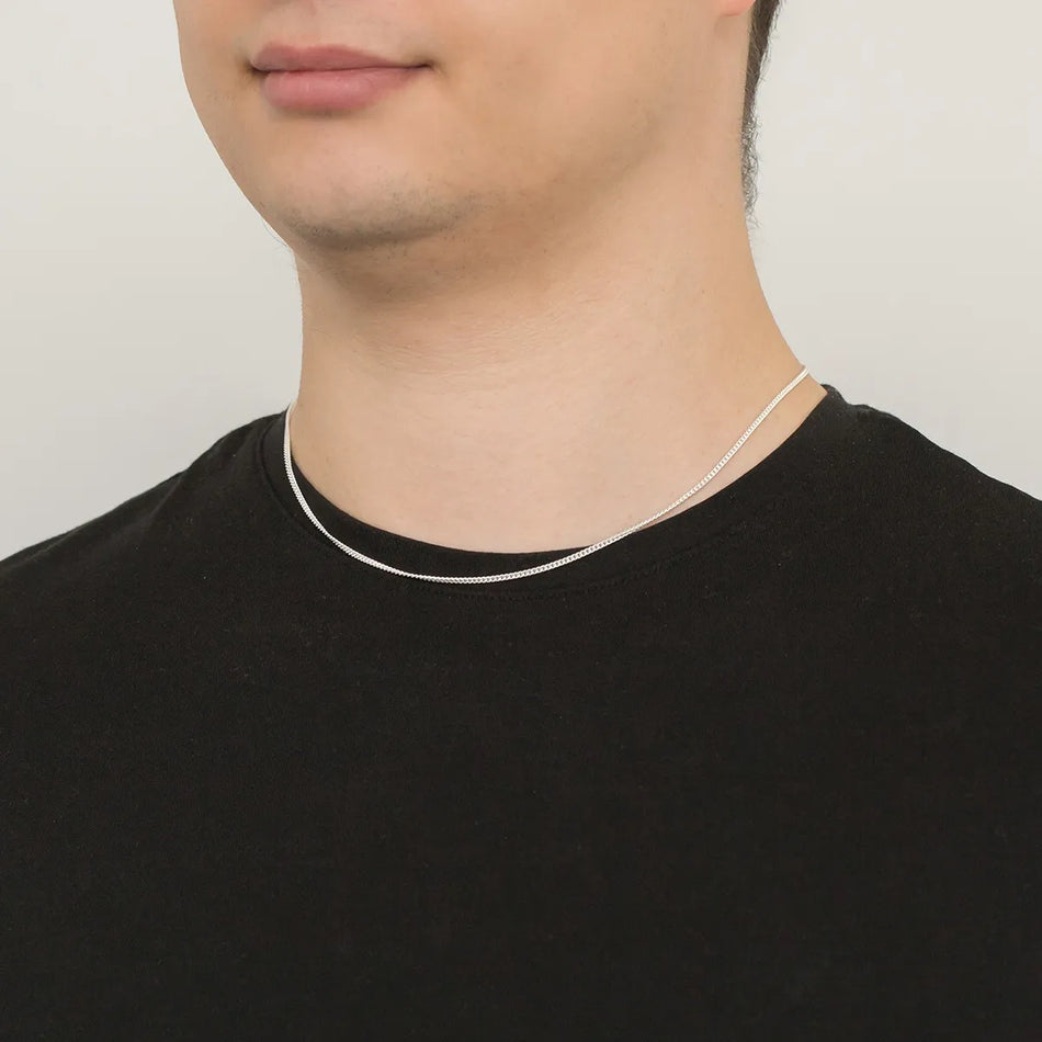 Men's Silver Curb Chain 2.5mm