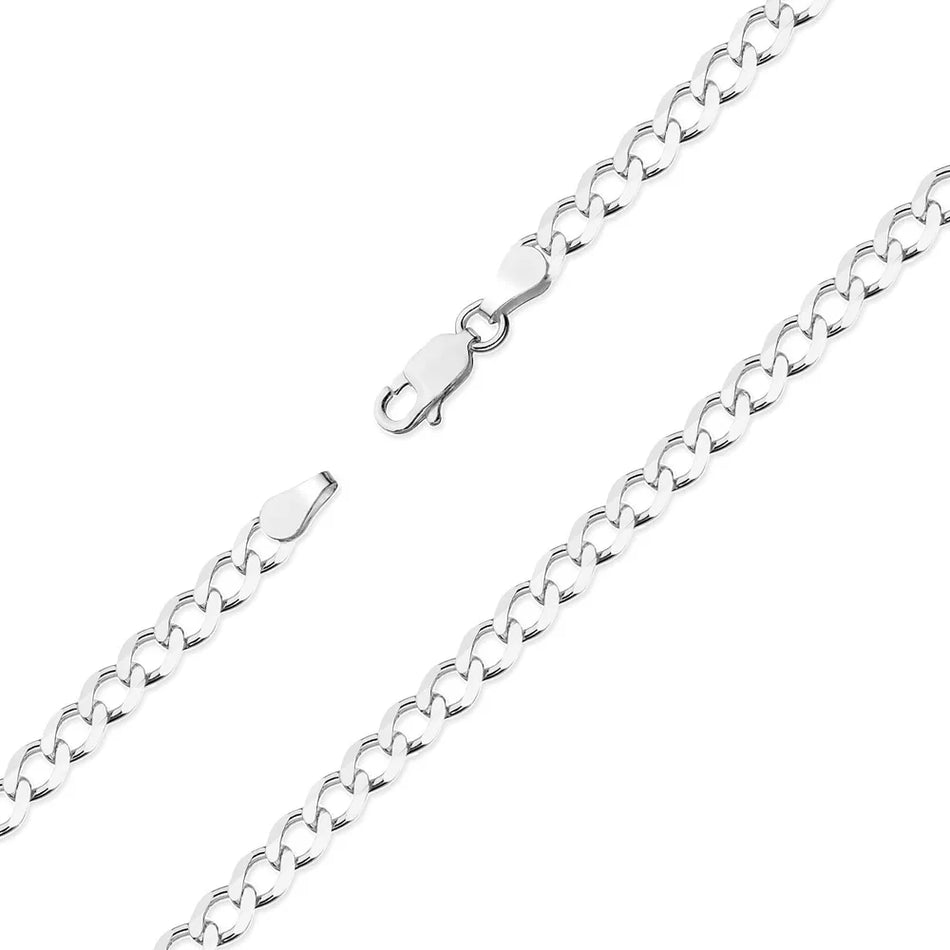 Men's Silver Curb Chain 4.2mm